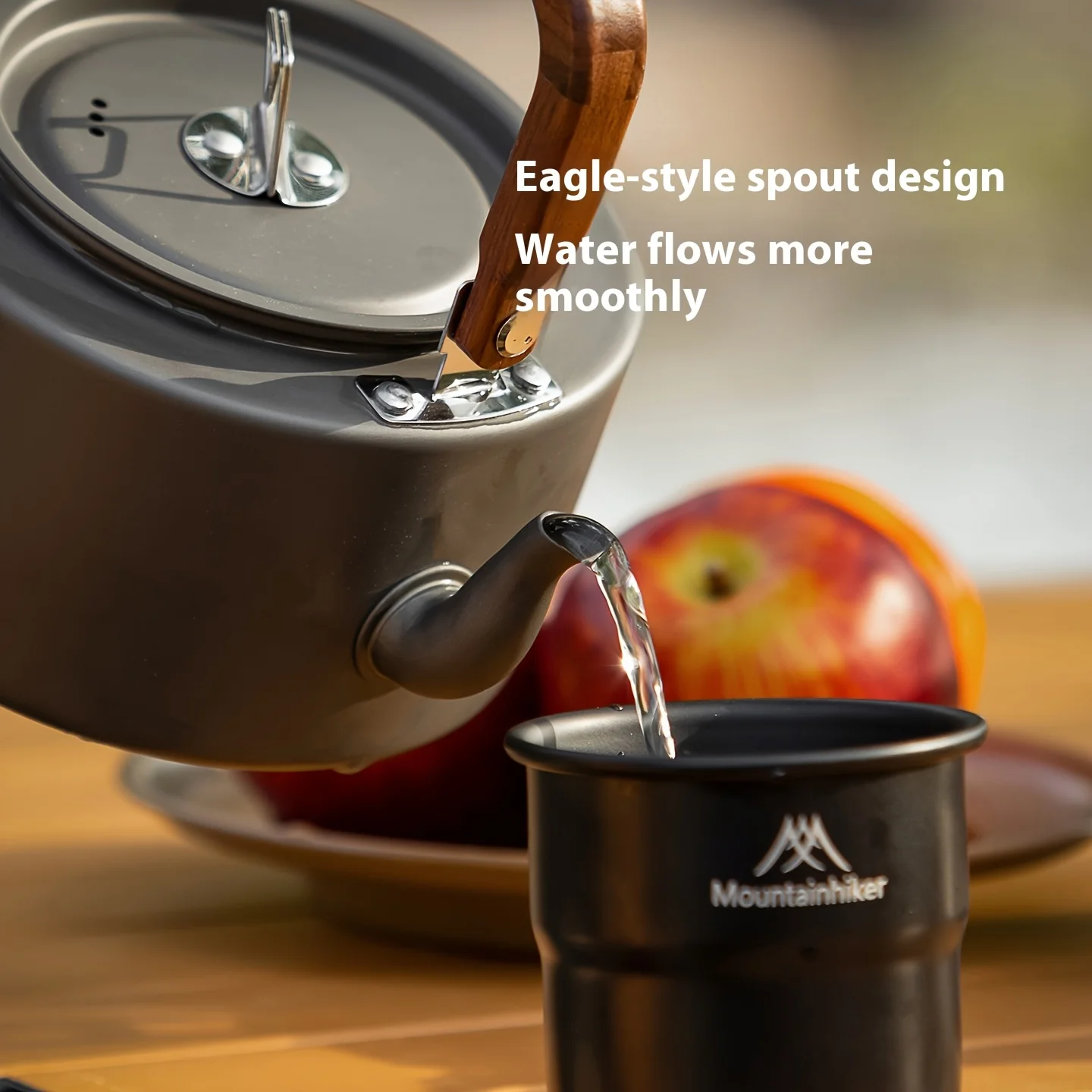 Camping Cooking Set 2 Person - MOUNTAINHIKER Tea Kettle Camping Aluminum Alloy
