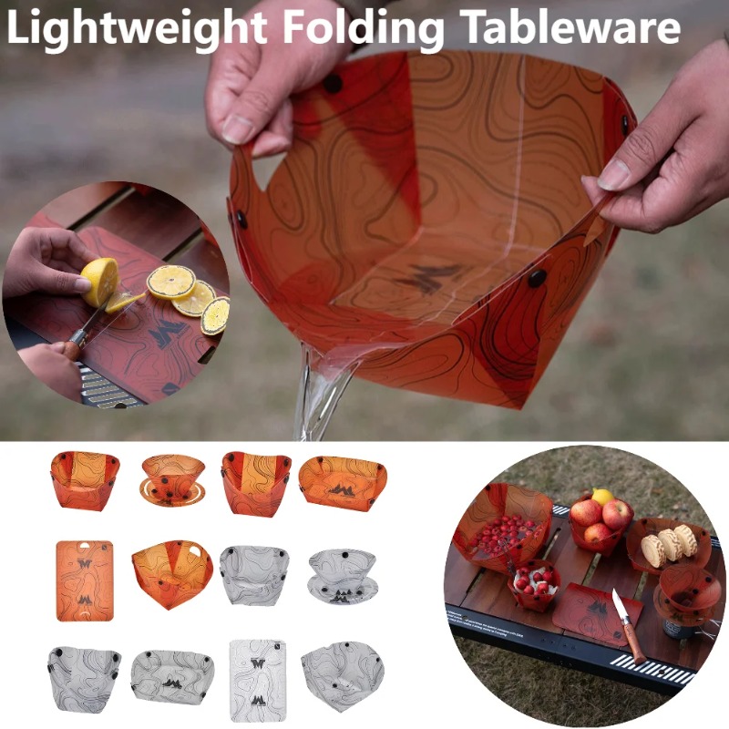 Camping Cooking Disc - Foldable Camping Tableware Portable Bowl Dinner