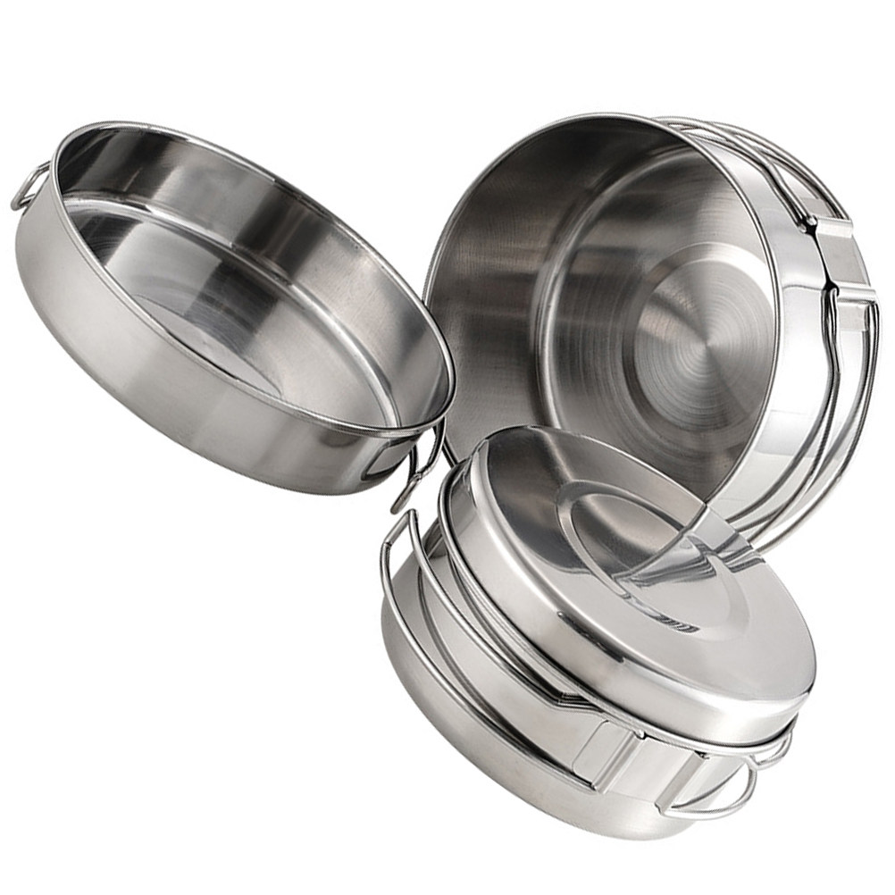 1Set Stainless Steel Camping C - Camping Cooking Pots And Pans 评论和价格