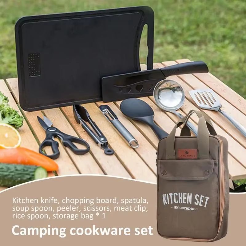 8pcs Camping Kitchen Cookware  - Camping Cooking Gear 评论和价格