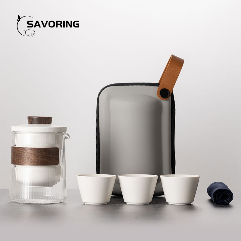 Simple Chinese Ceramic Tea Set - Camping Cooking Gear 评论和价格