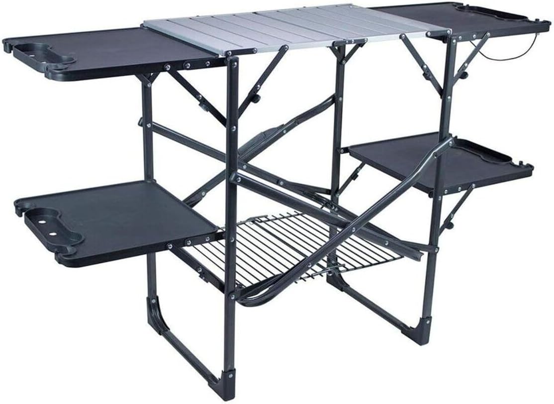 Slim Fold Portable Camping Kit - Camping Cooking Table With Storage 评论和价格