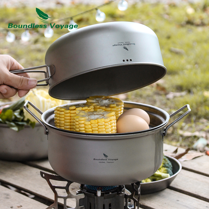 Boundless Voyage Titanium Stea - Camping Cooking Pots And Pans 评论和价格