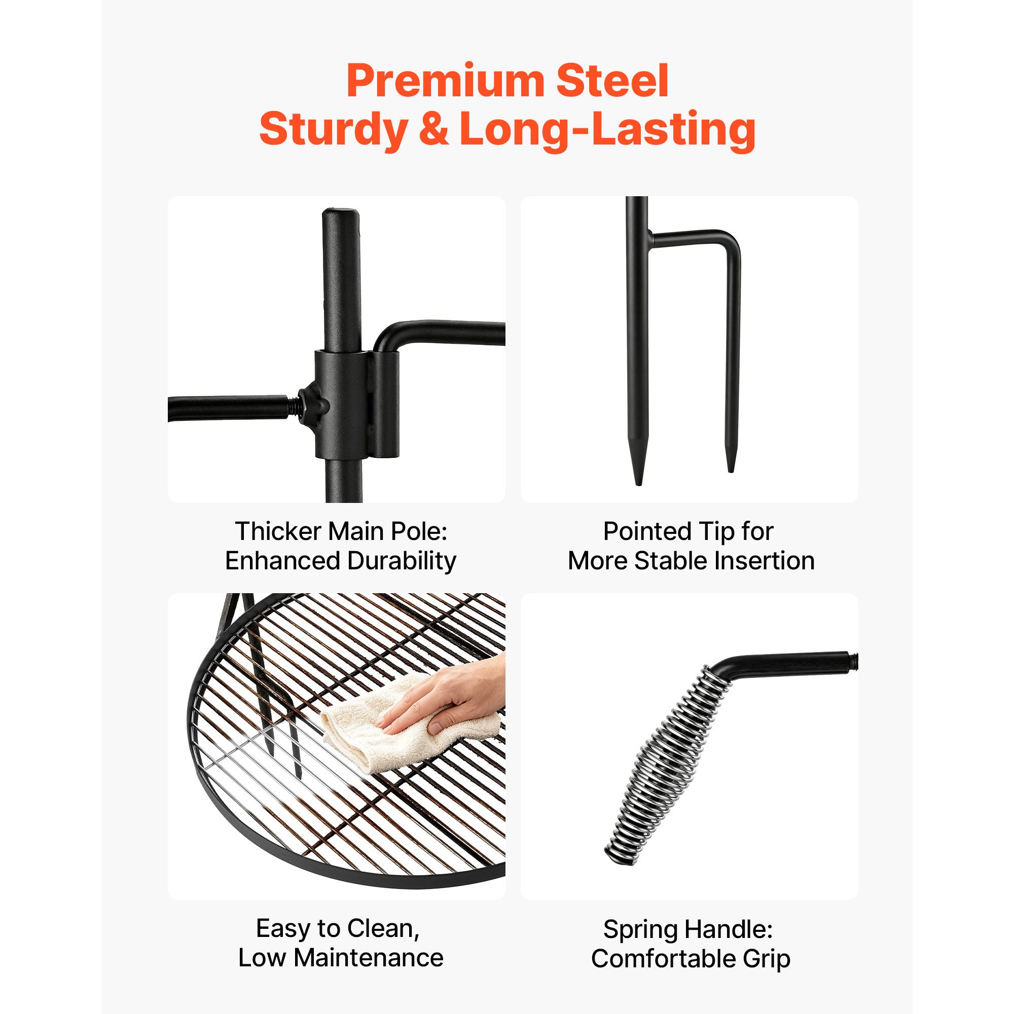 Heavy Duty Swivel Campfire Gri - Camping Cooking Open Fire 评论和价格