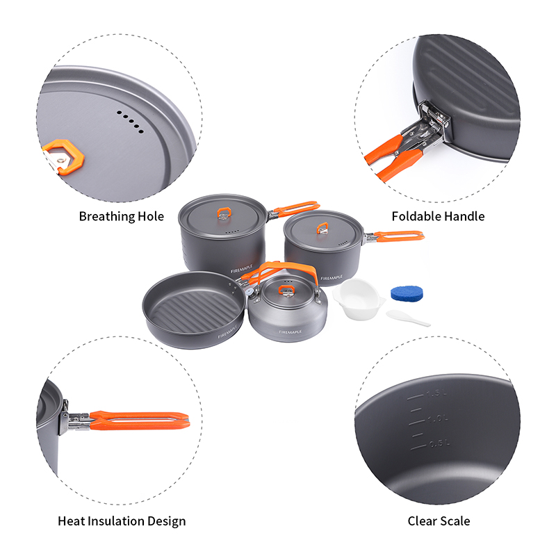 Fire Maple 4-5 Person Cookware - Camping Cooking Set 2 Person 评论和价格