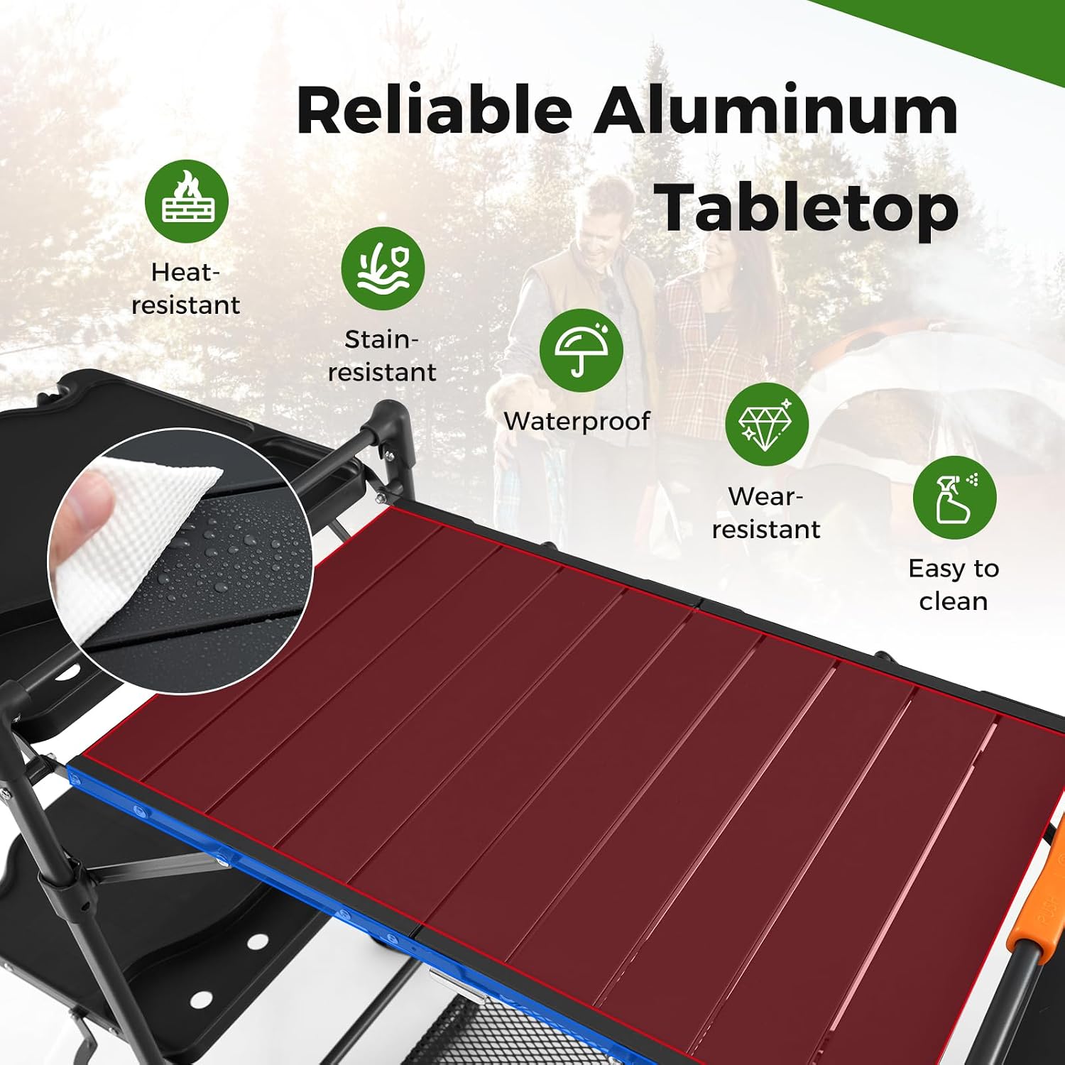 Portable Camp Cooking Table wi - Camping Cooking Table With Storage 评论和价格