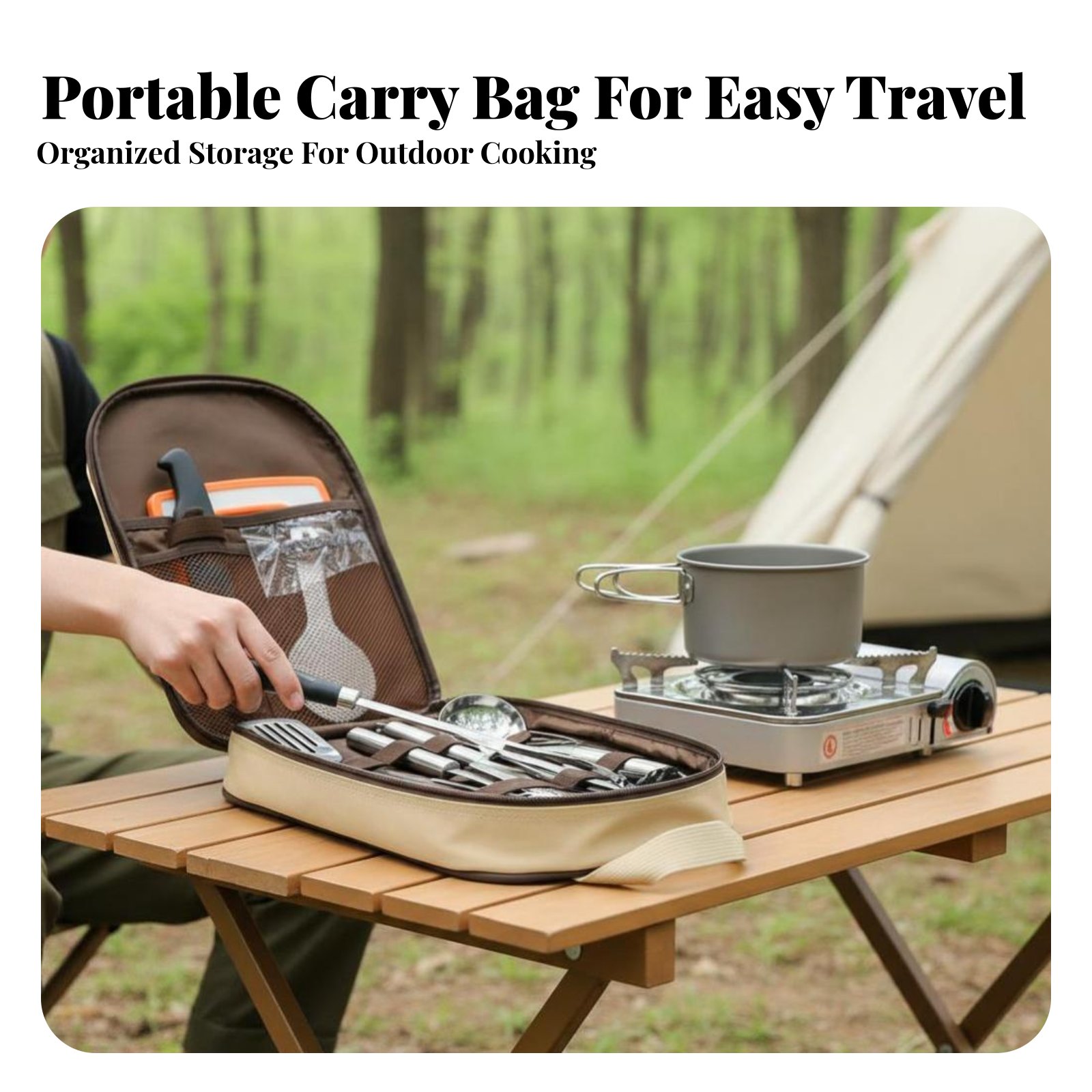 Outdoor Portable Cooking Utens - Camping Cooking And Dining Set 评论和价格
