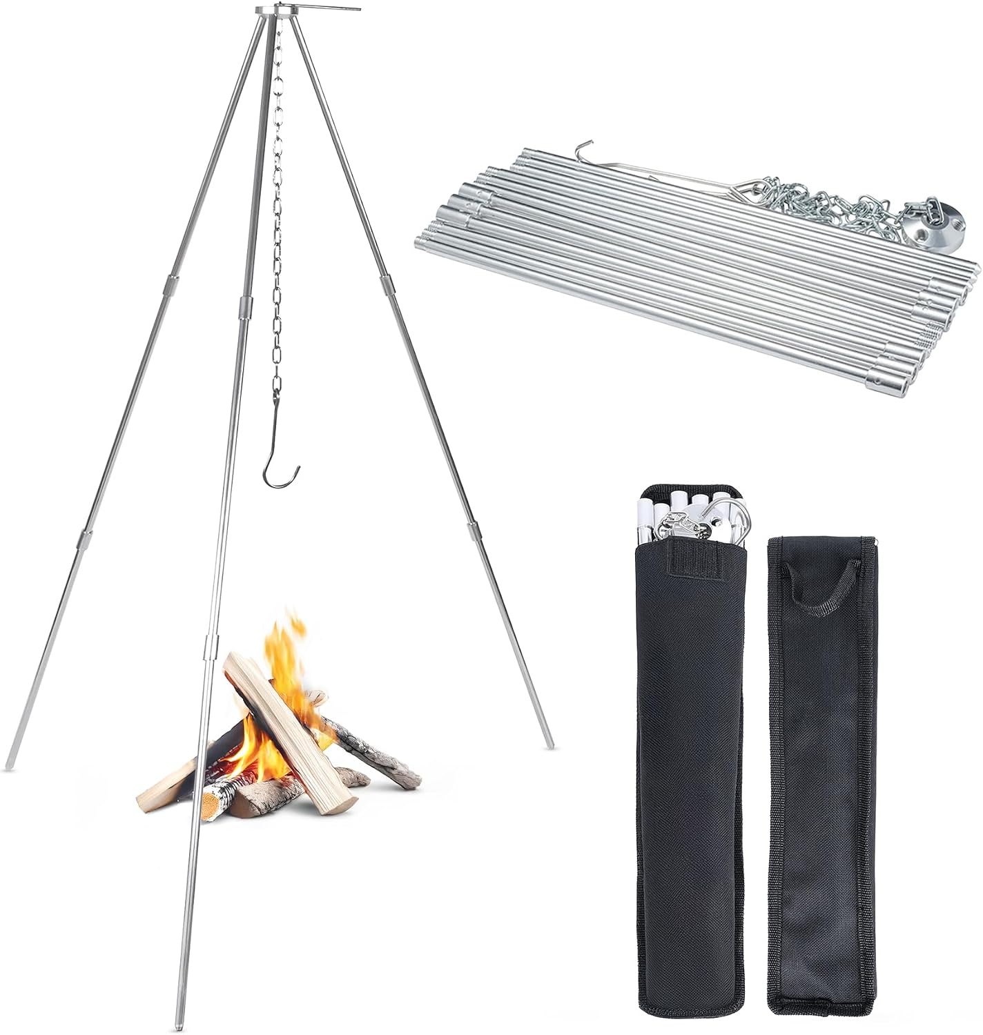 Open Fire Compatible 33 Inch C - Camping Cooking Open Fire 评论和价格