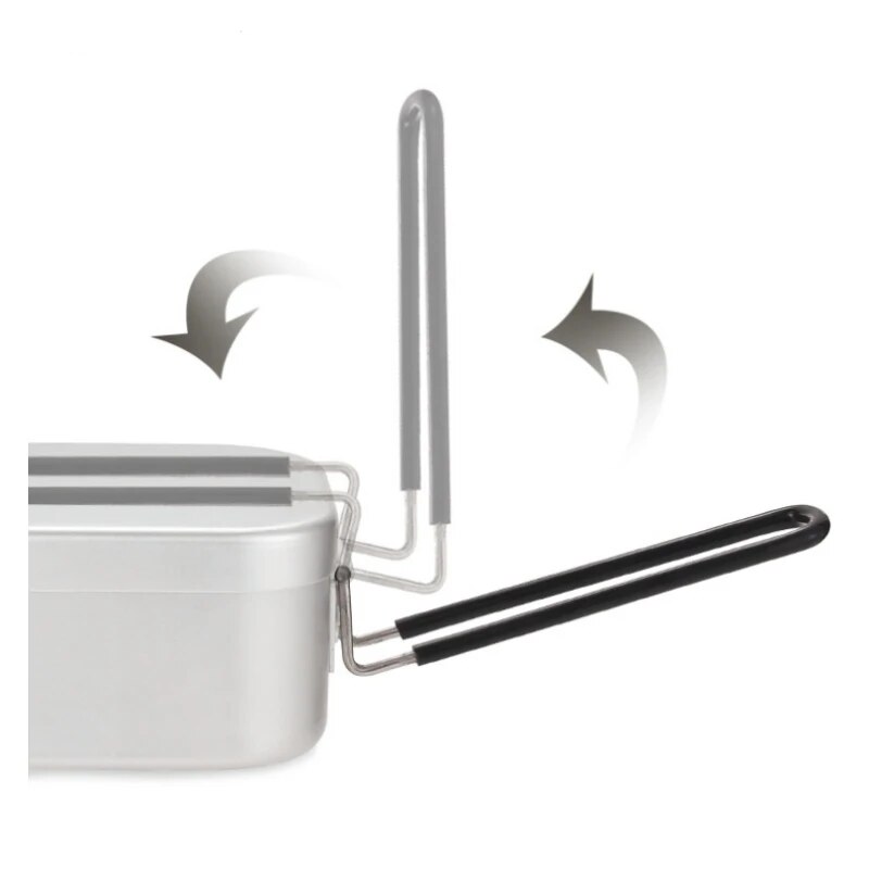 800/1400ML Aluminum Lunch Boxe - Camping Cooking Bowl 评论和价格