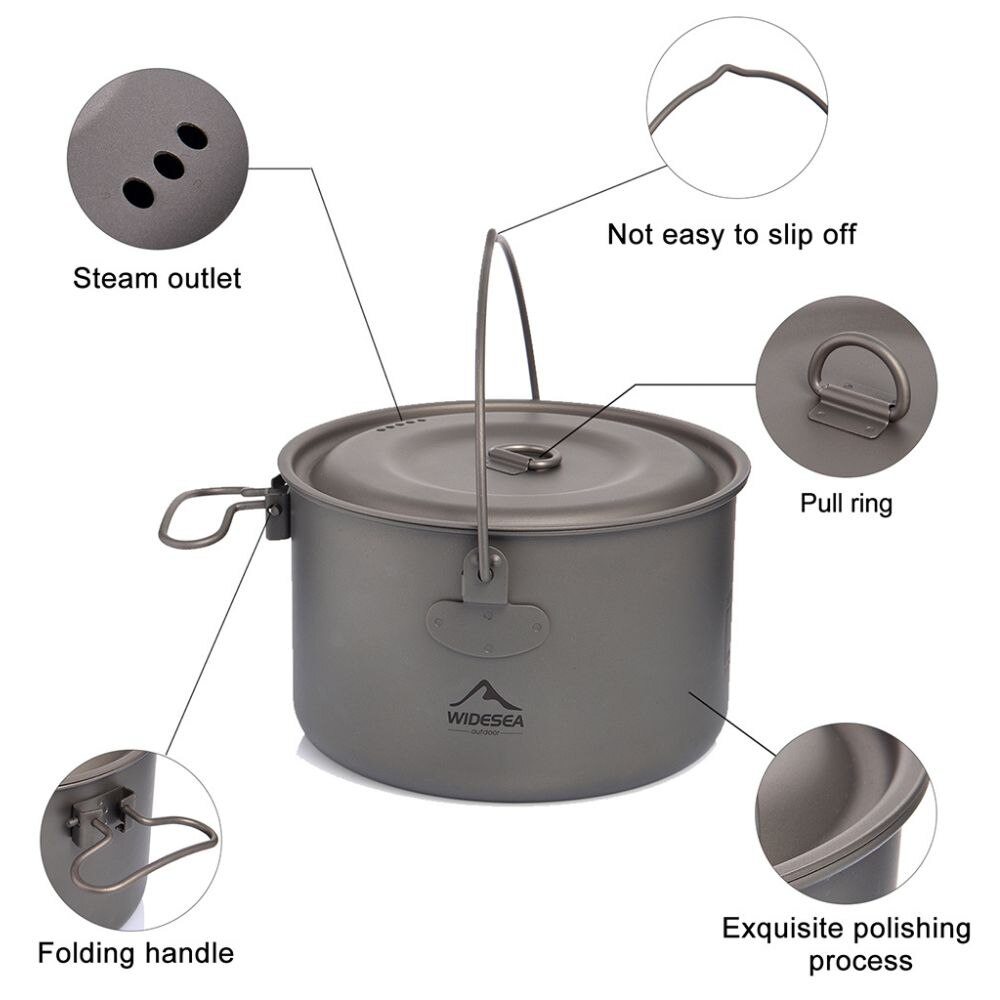 Widesea Camping Tableware Tita - Camping Cooking Pots And Pans 评论和价格