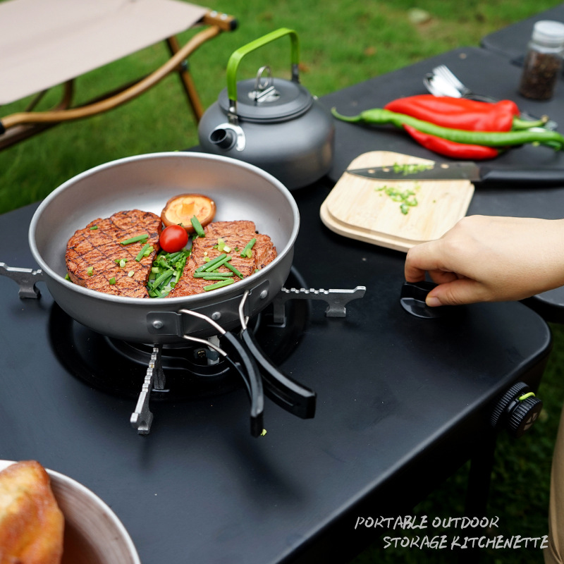 Portable Mobile Camping Kitche - Camping Cooking Table With Storage 评论和价格