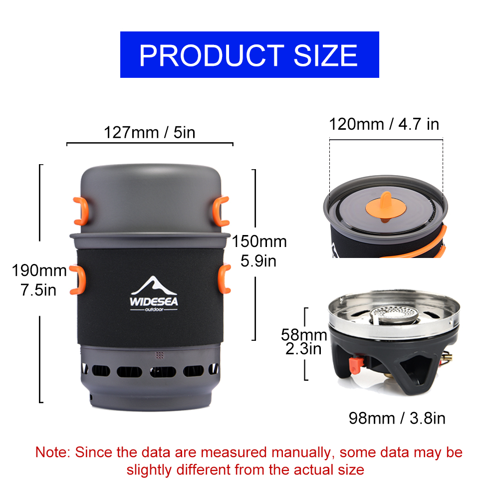 Widesea Camping Cooking System - Camping Cooking Set 2 Person 评论和价格