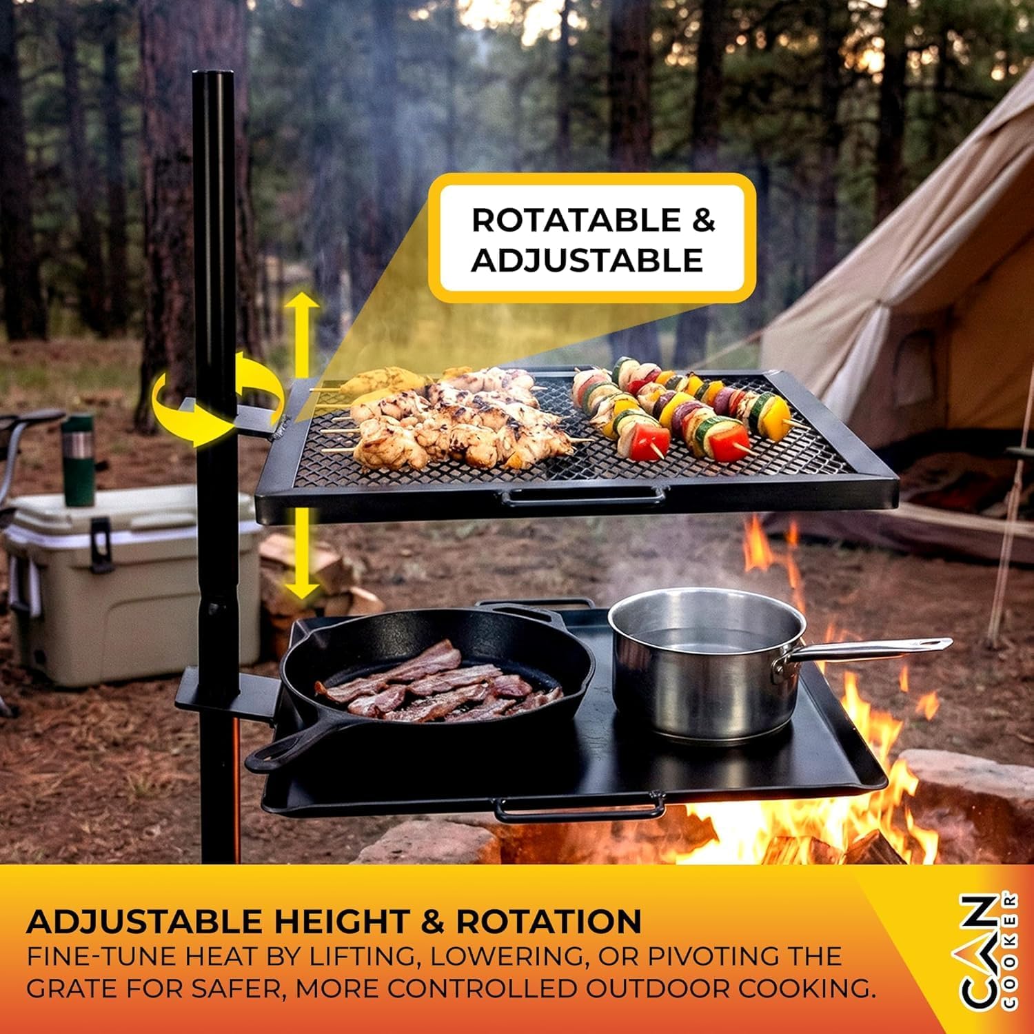 Portable Heavy-Duty Campfire G - Camping Cooking Open Fire 评论和价格