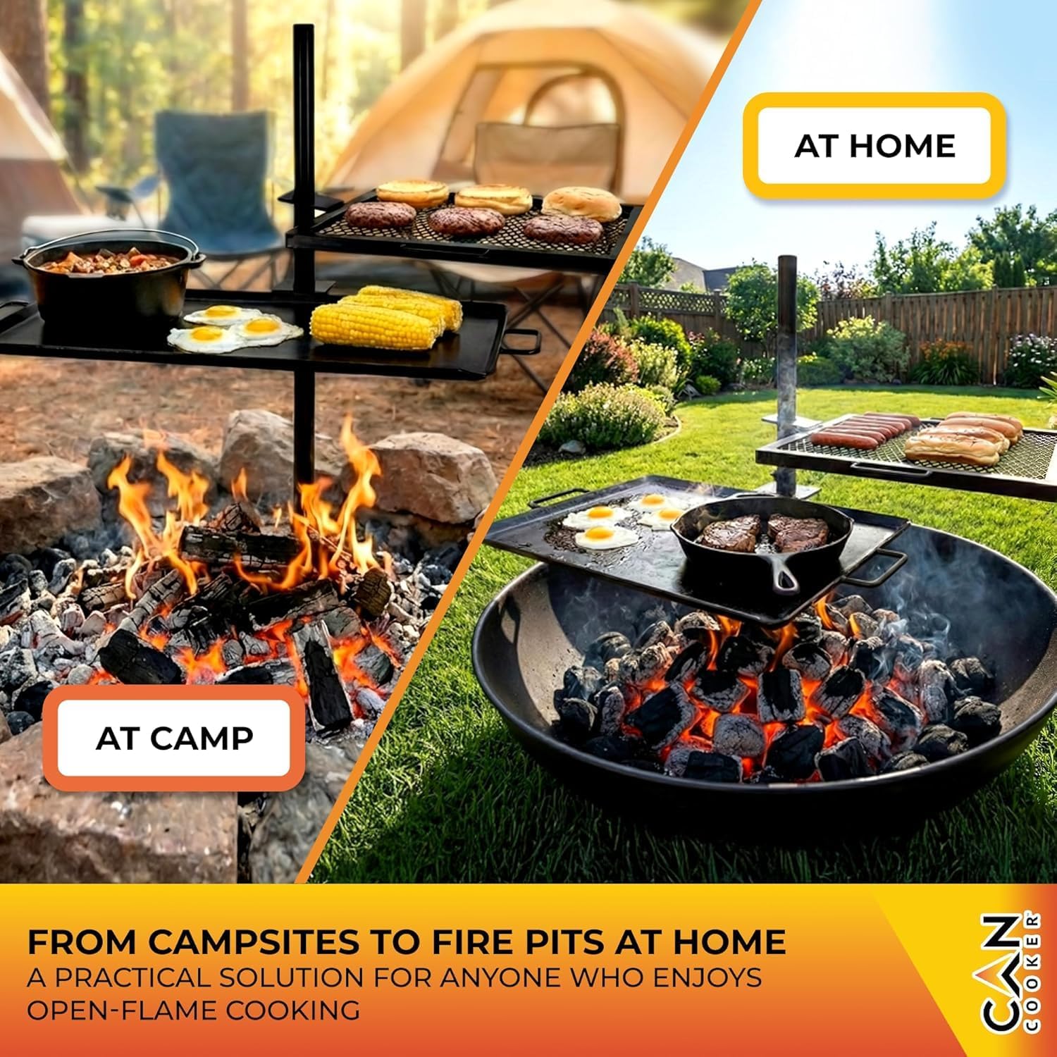 Portable Heavy-Duty Campfire G - Camping Cooking Open Fire 评论和价格