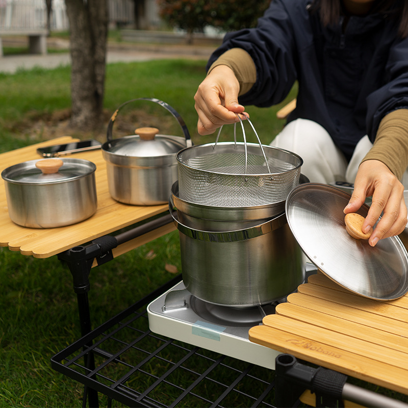 NOBANA Newest Outdoor Stainles - Camping Cooking Pots And Pans 评论和价格