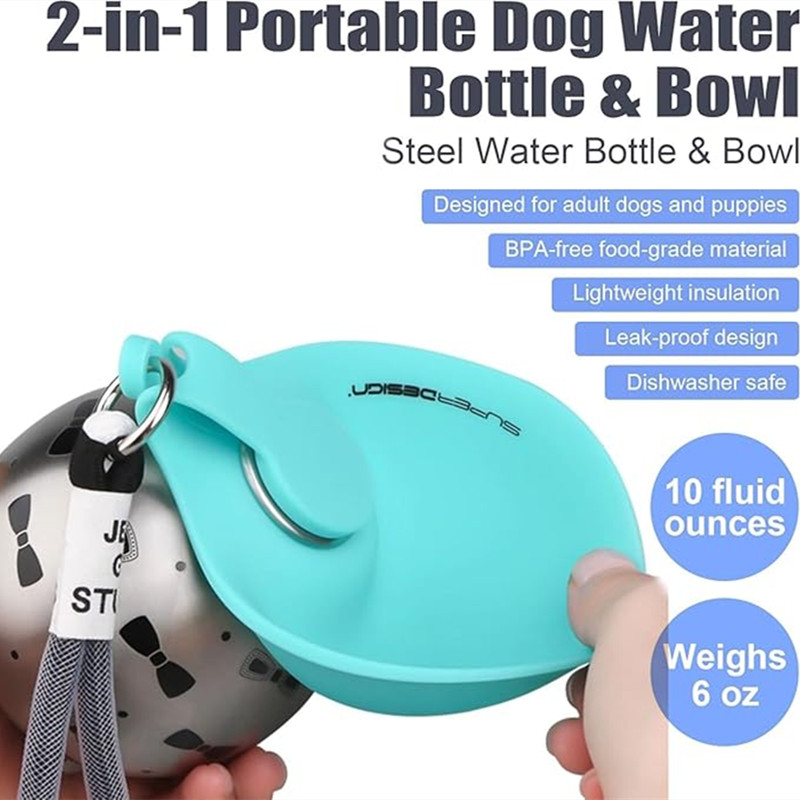 Portable Dog Water Bottle Stai - Camping Cooking Bowl 评论和价格
