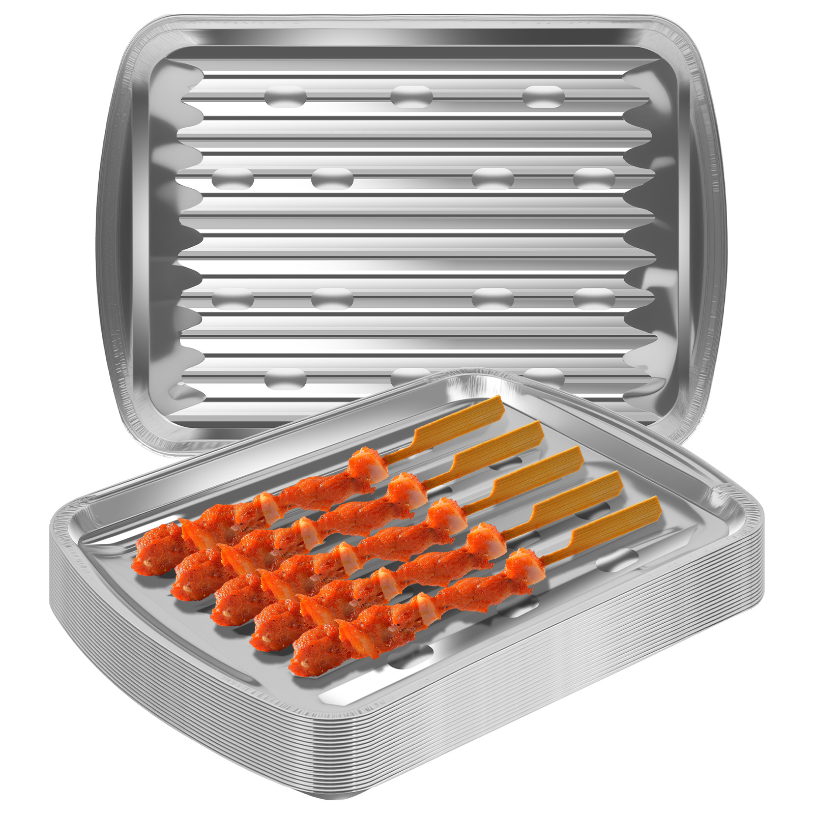 Aluminum Foil Trays Non-Stick  - Camping Cooking Bowl 评论和价格