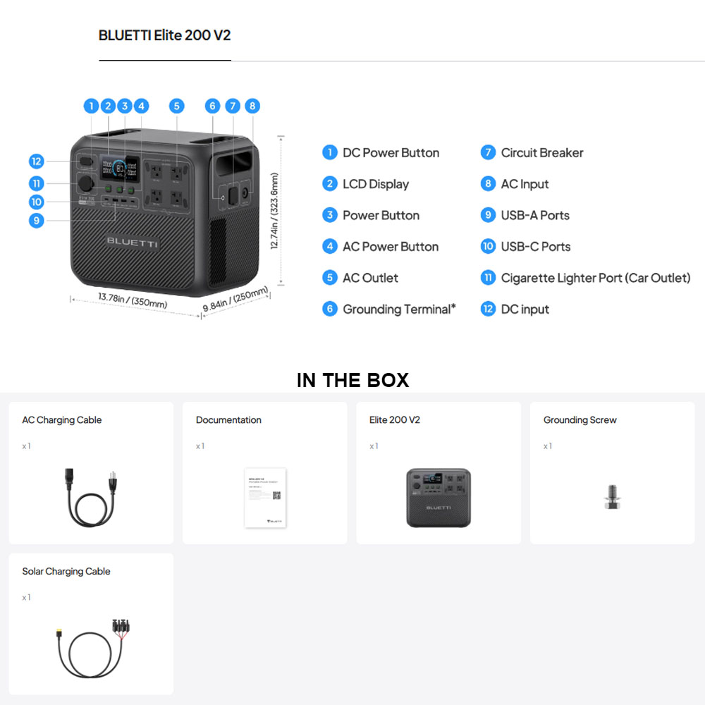 【Renew】BLUETTI Elite 200 V2 Po - Camping Cooking Equipment 评论和价格