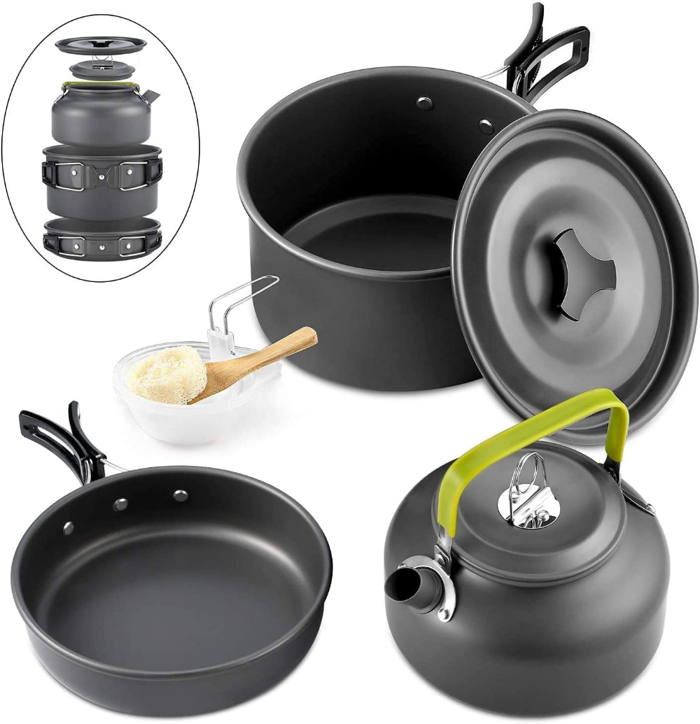 Outdoor Camping Cookware Set A - Camping Cooking Set 2 Person 评论和价格