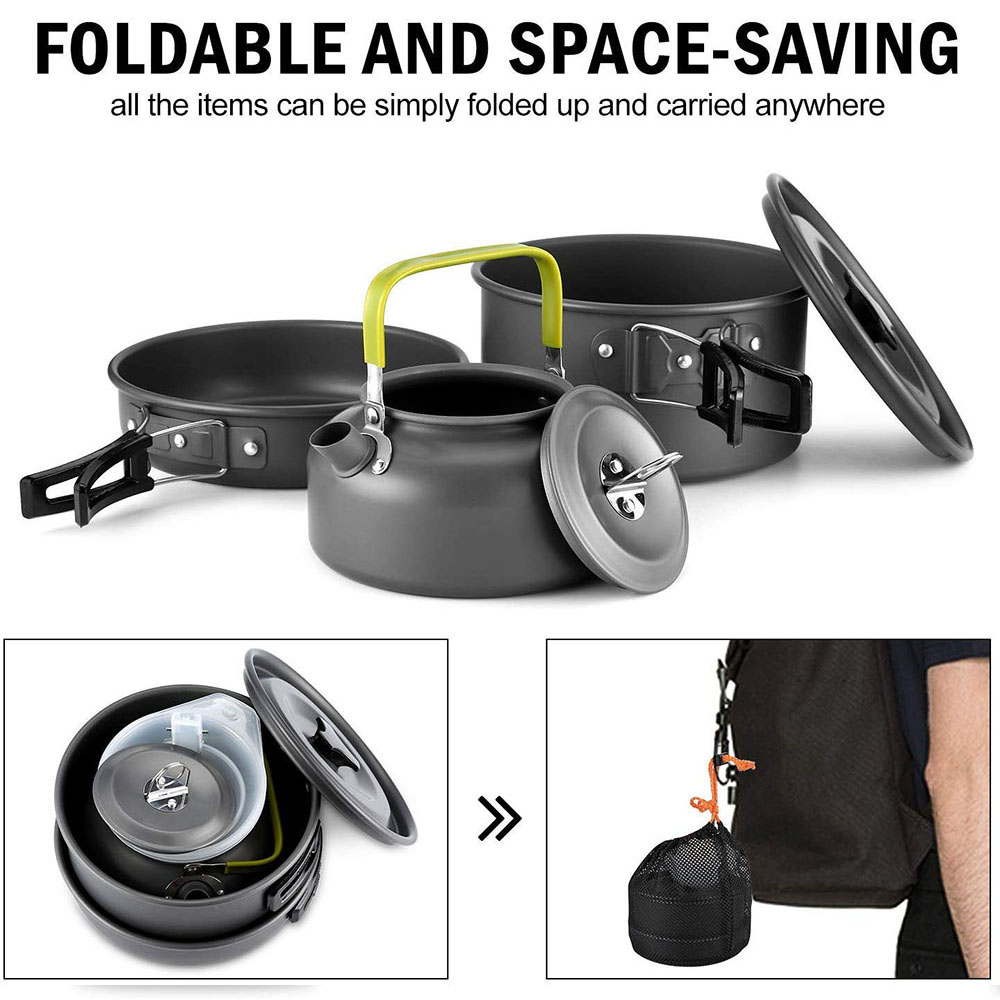 Outdoor Camping Cookware Set A - Camping Cooking Set 2 Person 评论和价格