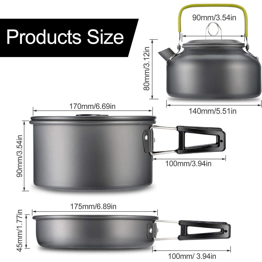 Outdoor Camping Cookware Set A - Camping Cooking Set 2 Person 评论和价格