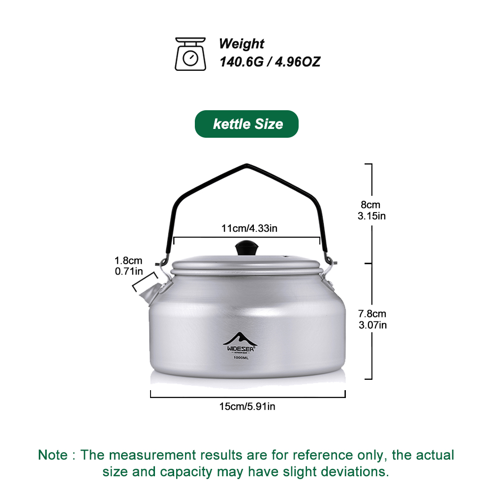 Widesea Camping Outdoor 1L Ket - Camping Cooking Set 2 Person 评论和价格