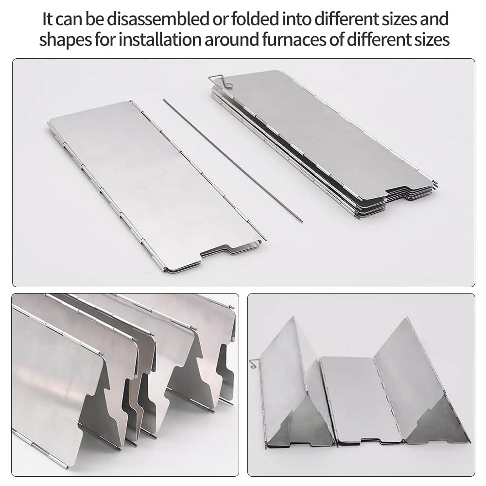 8 Plates Aluminum Windscreen S - Camping Cooking Disc 评论和价格