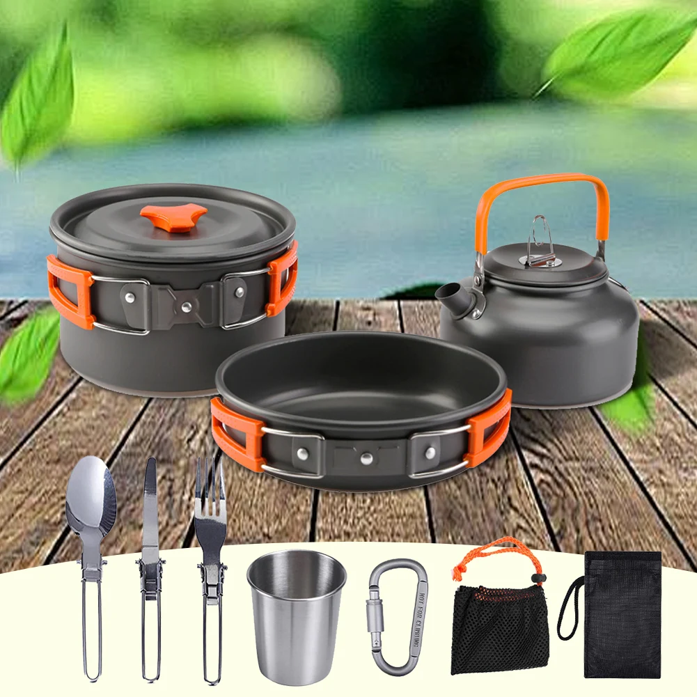 Camping Cookware Kit Kettle Po - Camping Cooking Bowl 评论和价格