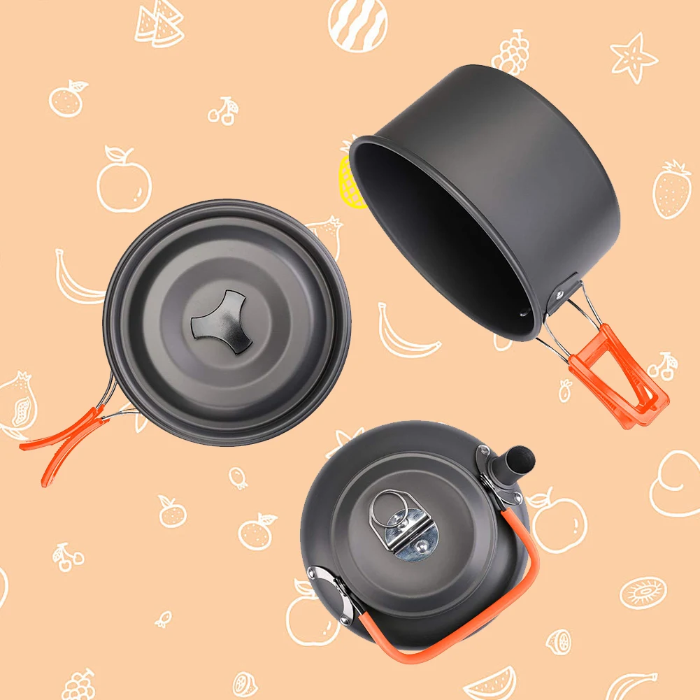 Camping Cookware Kit Kettle Po - Camping Cooking Bowl 评论和价格