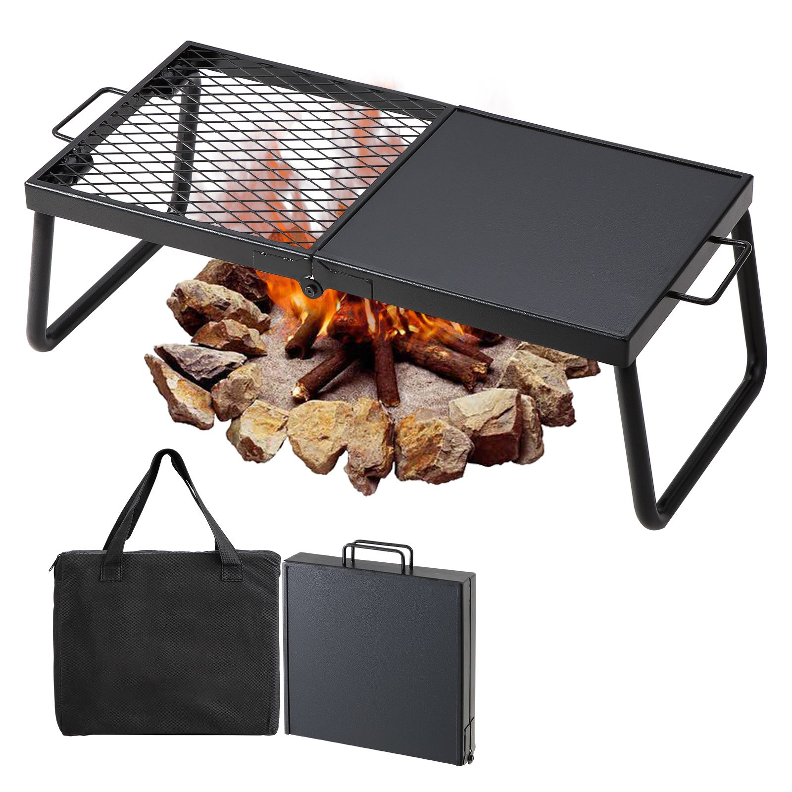 Folding Campfire Grill, Heavy  - Camping Cooking Open Fire 评论和价格
