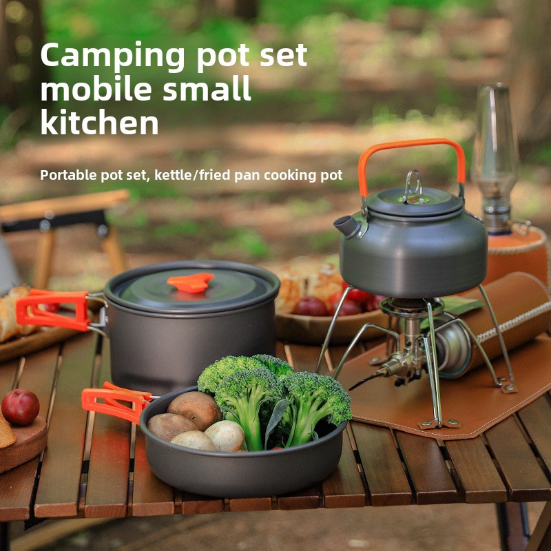 Outdoor Camping Cookware Set f - Camping Cooking Set 2 Person 评论和价格
