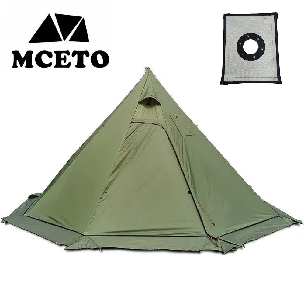 New Pyramid Tent With Snow Ski - Camping Cooking Snow 评论和价格