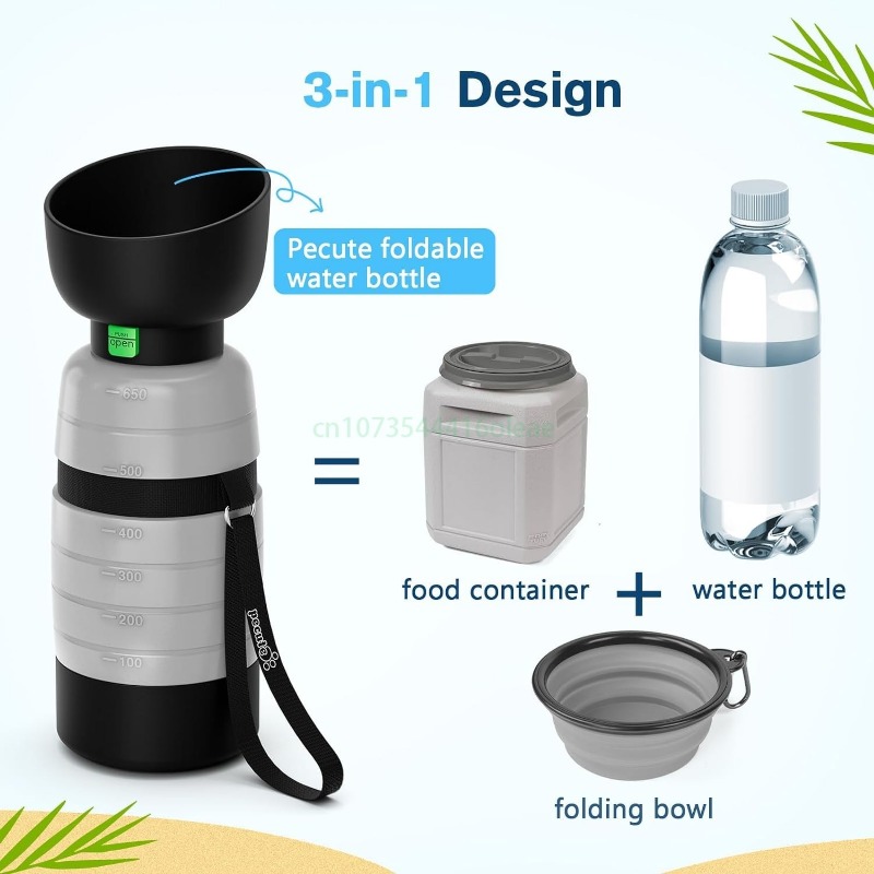 650ML Dog Water Bottle with 15 - Camping Cooking Bowl 评论和价格